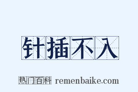 针插不入是什么意思的图片